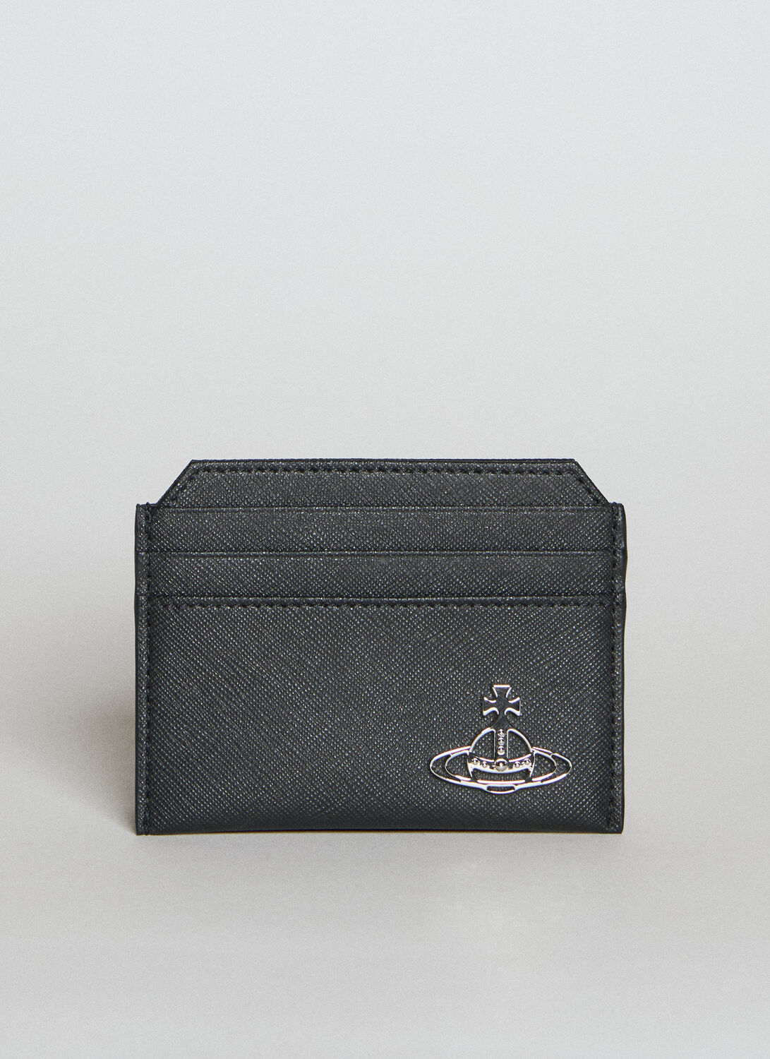 Shop Vivienne Westwood Saffiano Cardholder In Black