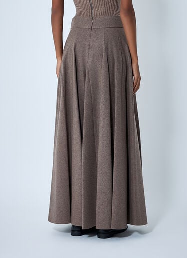 Pleated Flared Skirt Max Mara Pleated Flared Skirt Brown max0262049