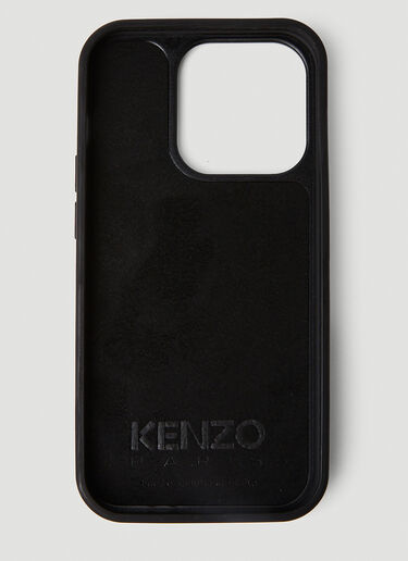 Kenzo Logo Patch iPhone 14 Pro Case Black knz0152048