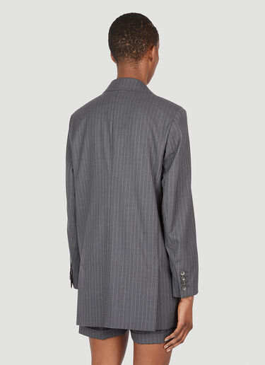 Max Mara Pinstriped Wool Blazer Grey max0253039