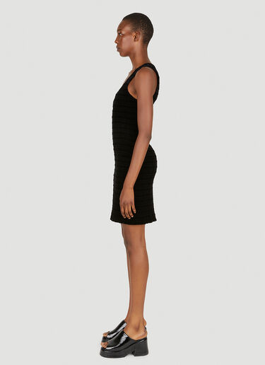 GANNI Velvet Smock Dress Black gan0251023