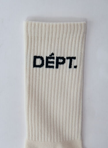 Gallery Dept. Logo Motif Socks White gdp0160027