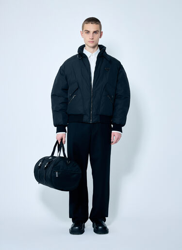 Prada Nylon Aviator Puffer Jacket Black pra0159031