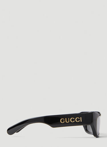 Gucci 矩形太阳镜 黑 guc0152268