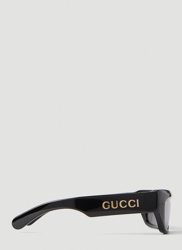 LN-CC® - Gucci: 矩形太阳镜 - 黑 Gucci 矩形太阳镜 黑 guc0152268