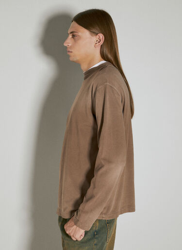 Eytys Compton Long Sleeve T-Shirt Brown eyt0351008