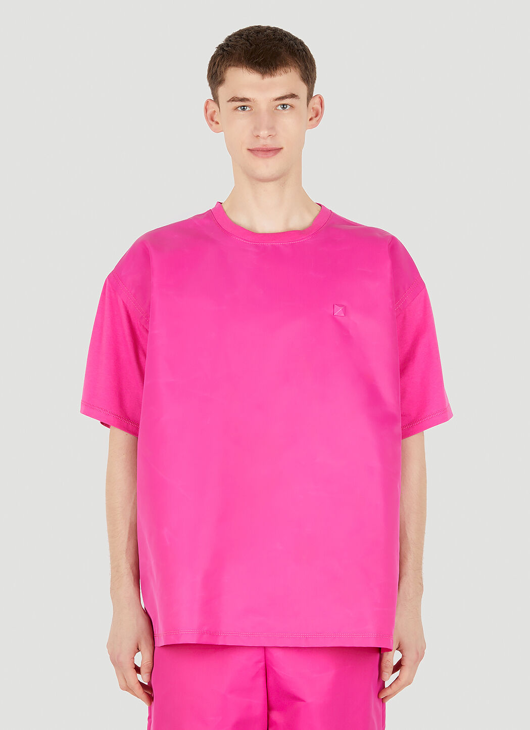 Valentino Iconic Stud T Shirt in Pink LN CC