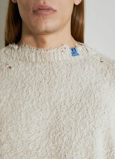 ブラッシュドコットンニットセーター Maison Mihara Yasuhiro ブラッシュドコットンニットセーター ベージュ mmy0154005