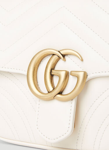 GG Marmont 2 Mini Shoulder Bag Gucci GG Marmont 2 Mini Shoulder Bag White guc0252028