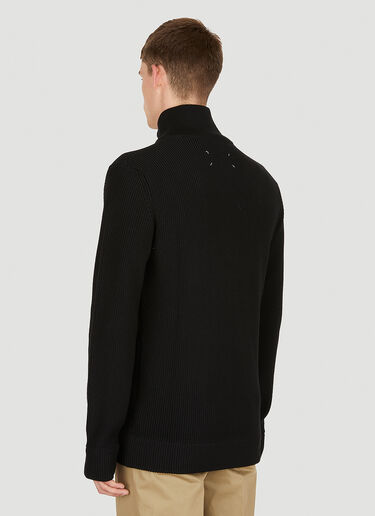 Maison Margiela Zip Front Sweater Black mla0149035