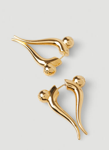 Balenciaga Force Double Horn Earrings Gold bal0146084