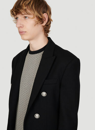 フランネル6つボタンジャケット Balmain フランネル6つボタンジャケット ブラック bln0153009