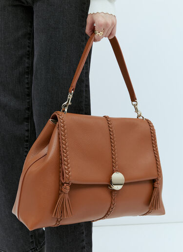 Chloé ペネロープ ラージショルダーバッグ ブラウン chl0255042