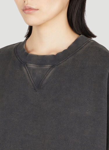 Boxy Crewneck Sweatershirt Entire Studios Boxy Crewneck Sweatershirt Black ent0353004