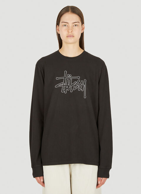 Stüssy アウトラインロゴTシャツ ブラック sts0347009