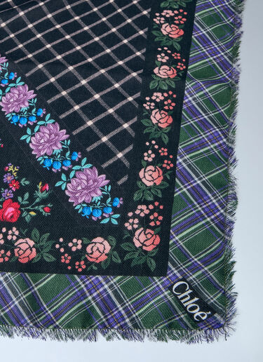 LN-CC® - Chloé: Folk Square Scarf - Purple Chloé Folk Square Scarf Purple chl0266052
