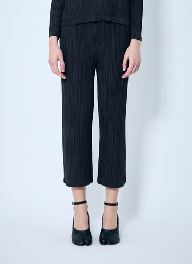 Pleats Please Issey Miyake Pleated Cropped Pants Brown plp0259011