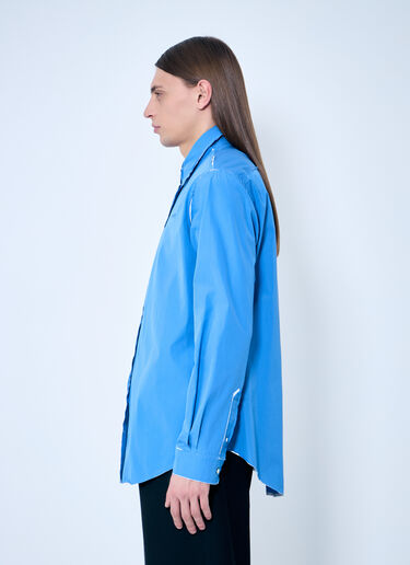 Miu Miu Raw Trims Poplin Shirt Blue miu0359001