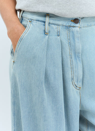 Dries Van Noten Pleated Wide Jeans Blue dvn0258021