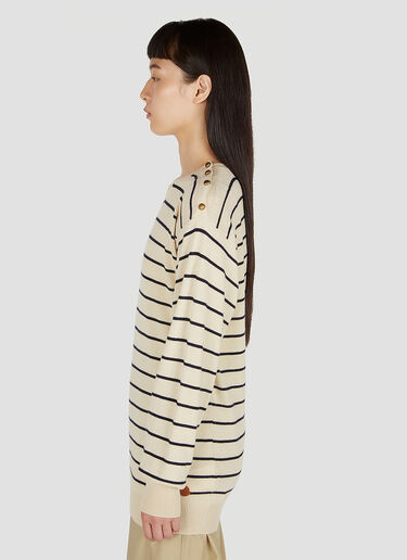 Striped Sweater Moncler Striped Sweater Beige mon0252044