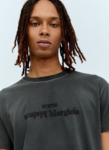 Maison Margiela 反印徽标 T 恤 黑色 mla0155009