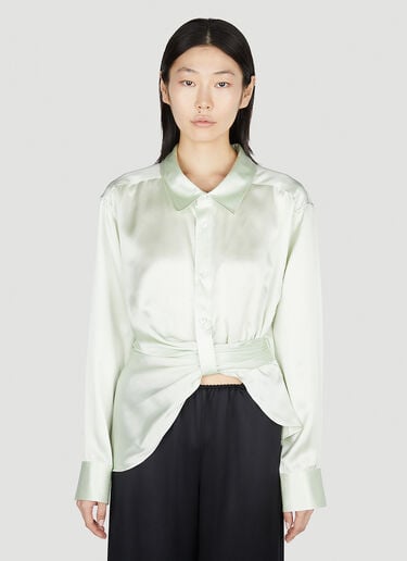 Alexander Wang Draped Shirt Green awg0251021