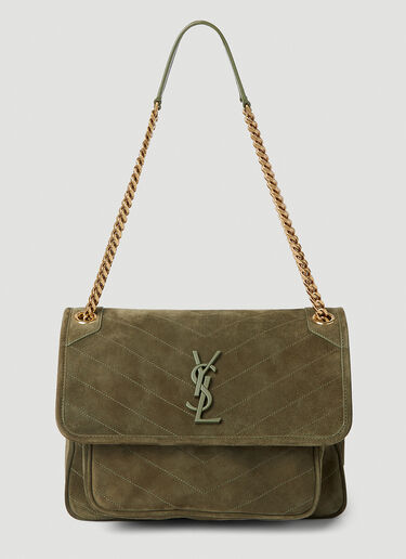Saint Laurent Niki Medium Shoulder Bag Green sla0252053