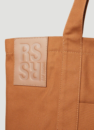 Raf Simons Logo Plaque Tote Bag Brown raf0250019