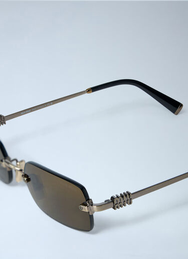 Rectangular Rimless Sunglasses Miu Miu Rectangular Rimless Sunglasses Gold lmu0262012