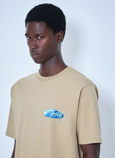 LN-CC® - Stüssy: Wave Oval Tシャツ - ベージュ Stüssy Wave Oval Tシャツ ベージュ sts0164028