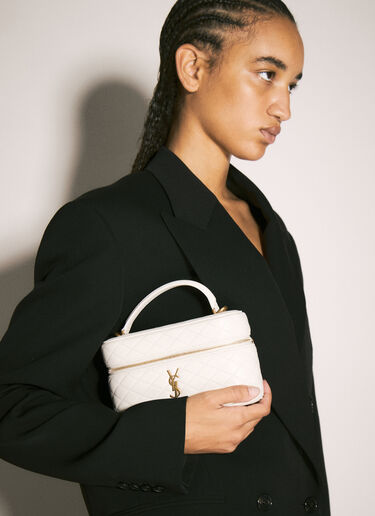 Saint Laurent Gaby Vanity Shoulder Bag White sla0257120