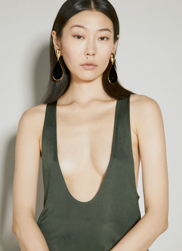 Saint Laurent Cassandre Tank Top Green sla0254024