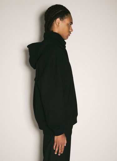 Saint Laurent Half-Zip Hooded Sweatshirt Black sla0158004