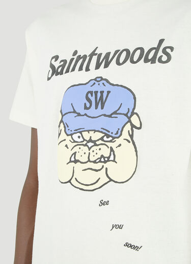 Saintwoods 로고 티셔츠 베이지 swo0146012