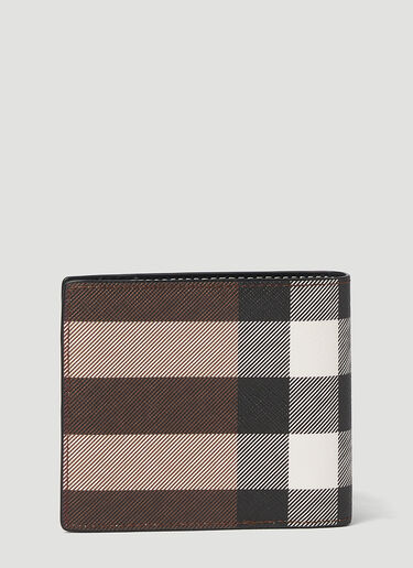 Burberry 双折格纹钱包 棕色 bur0148070
