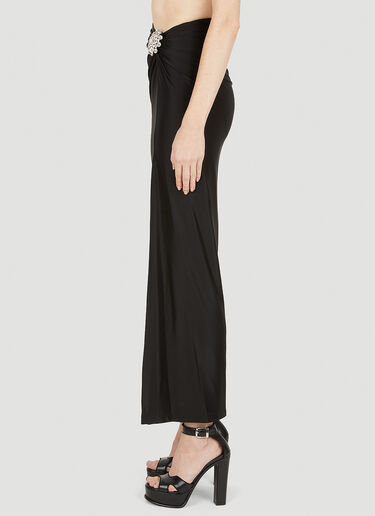 Rabanne Embellished Draped Skirt Black pac0251005