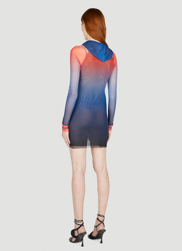 Ottolinger Mesh Hooded Mini Dress Blue ott0251031