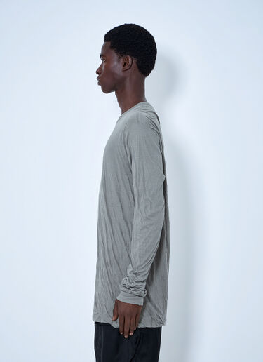 LN-CC® - Rick Owens: Jumbo Double LS T-Shirt - White Rick Owens Jumbo Double LS T-Shirt White ric0165076