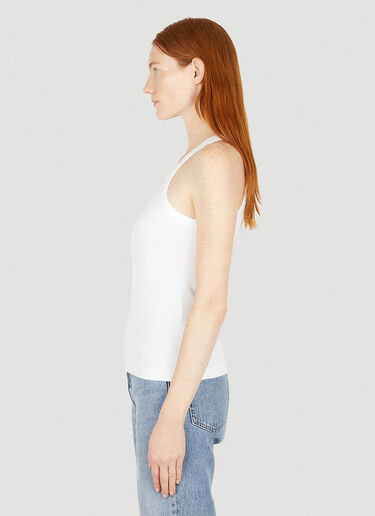 TOTEME Curved Rib Tank Top White tot0251004