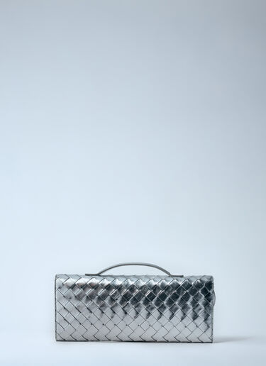Bottega Veneta Long Andiamo Clutch Silver bov0259071