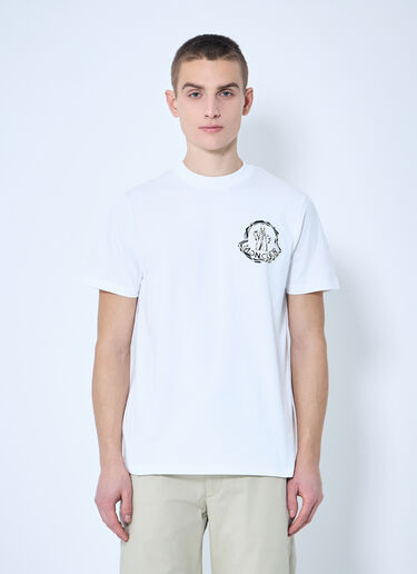 Moncler Logo Motif T-Shirt White mon0159047