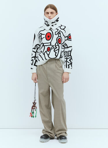 Detachable Collar Sin Knit Sweater Walter Van Beirendonck Detachable Collar Sin Knit Sweater White wlt0154005