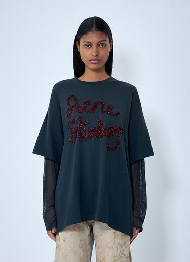 Acne Studios Logo Motif T-Shirt Grey acn0363019