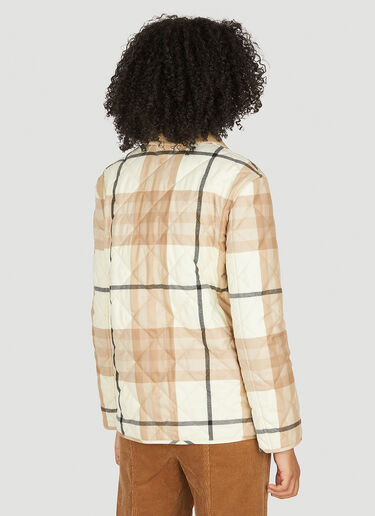 Burberry Checked Quilted Jacket Beige bur0249003