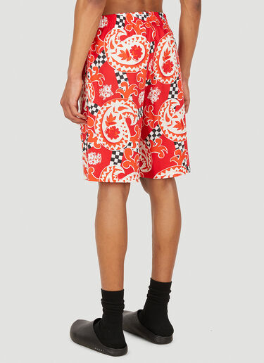 NOMA Crossed Paisley Summer Shorts Red nma0148002