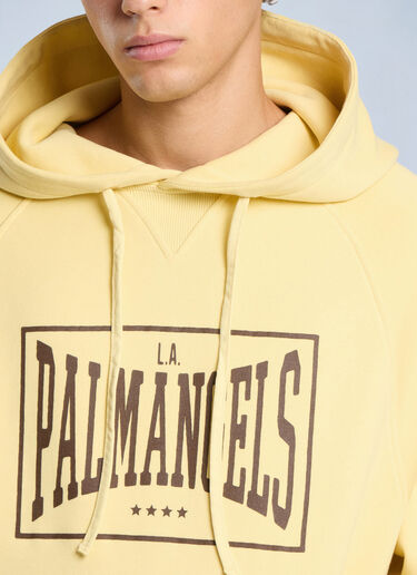 Palm Angels Vintage Box Logo Loose Hoodie Yellow pma0166251