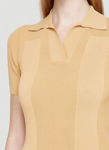 Jacquemus La Robe Maille Dress Yellow jac0242006