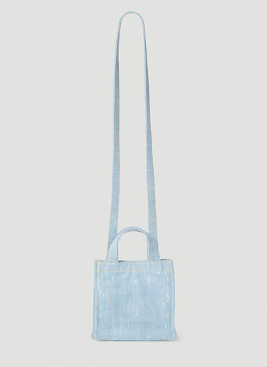 로고 쇼퍼 미니 토트백 Acne Studios 로고 쇼퍼 미니 토트백 블루 acn0352002