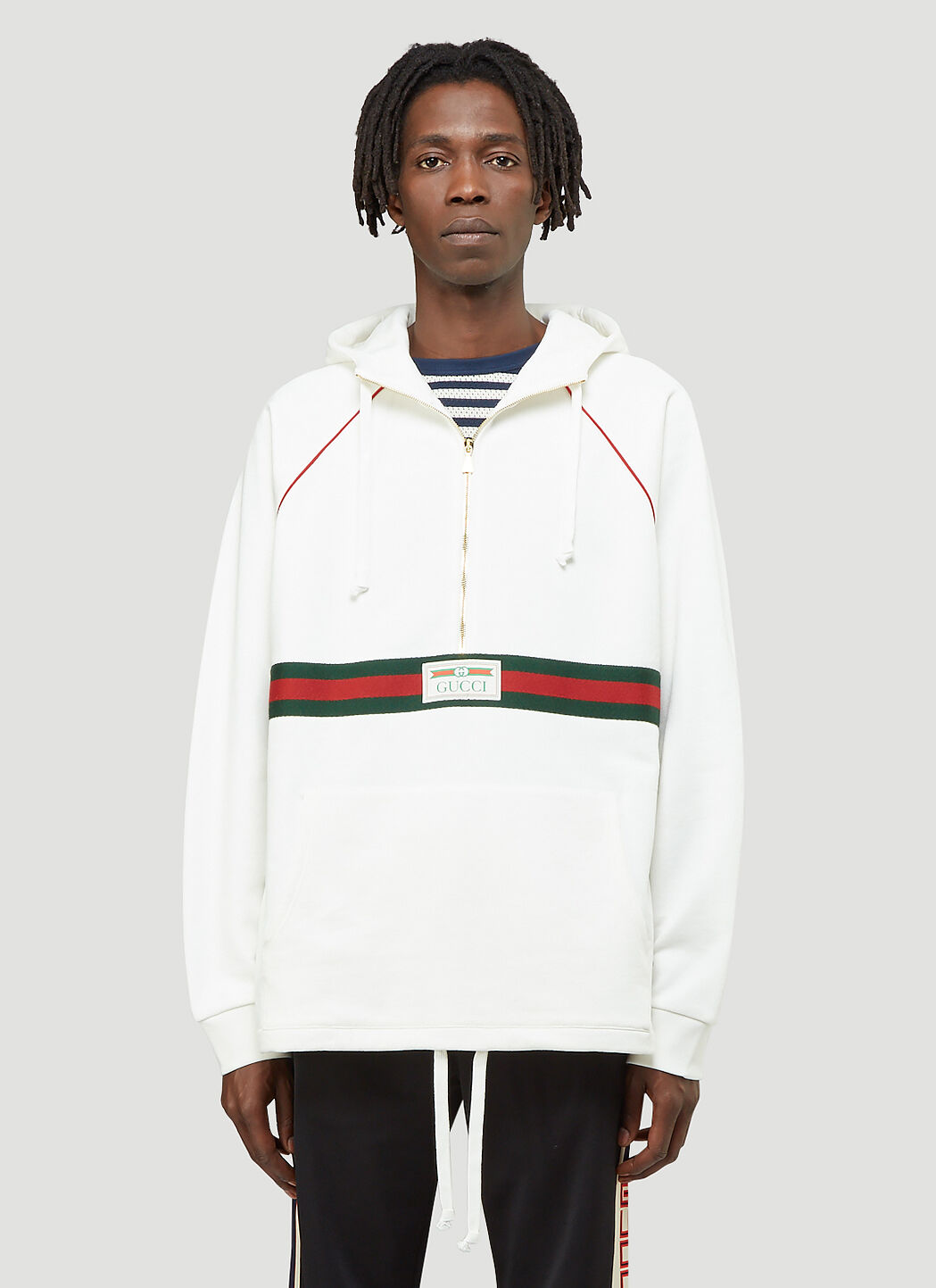 Half zip hooded sweatshirt shop