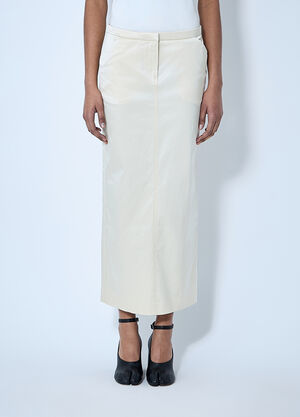 TOTEME Cotton-Blend Midi Skirt Black tot0259014